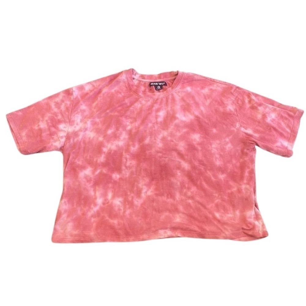 MYA & NU Tye Die Crop Tee​​​​ in Pink, Size L​​​​​​​​